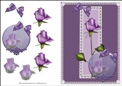Lavender Rose with Lace Panel