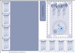 Baby Boy Congratulations Card Front