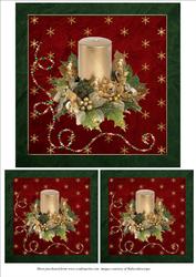 Christmas Toppers with Gold Candles