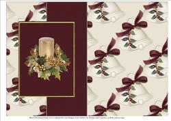 Gold Candle Christmas Fold Back Card