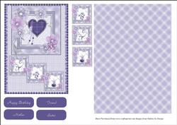 Heart and Flowers Birthday Card