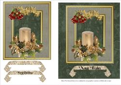 Gold Candle Christmas Card Front