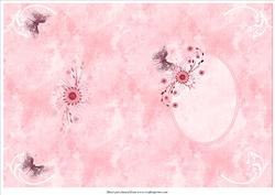 Pink Floral and Butterflies Insert