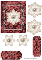 Red Vintage Floral Topper