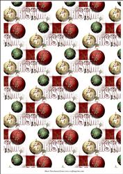 Xmas Bauble Backing Paper