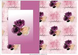 Congratulations Roses Fold Back Card