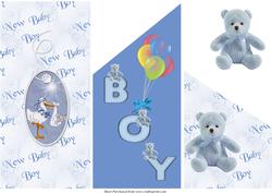 New Baby Boy Cascade Card