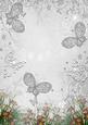 Flowers & Butterflies Backing Paper 4