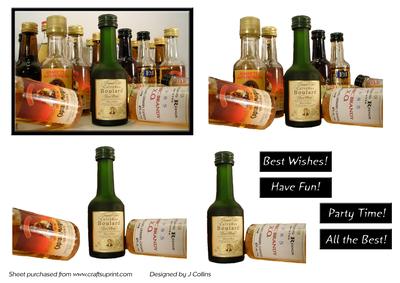 Alcohol Party Decoupage Sheet
