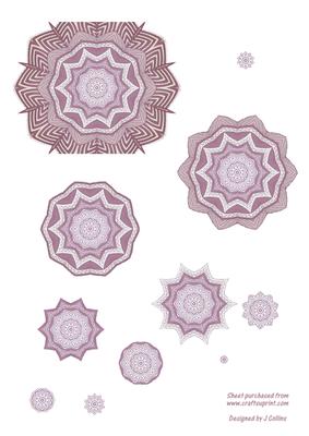 Purple Swirly Kaleidoscope Decoupage