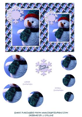 Cuddly Snowman Card Front