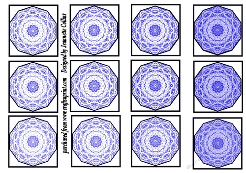 Wistaria flower tiles