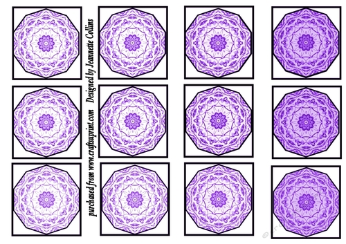 Wistaria flower tiles