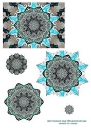Blue Kaleidoscope Decoupage