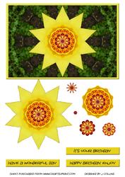 Yellow Kaleidoscope Decoupage