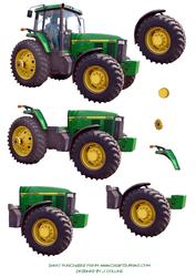 Tractor Decoupage Sheet