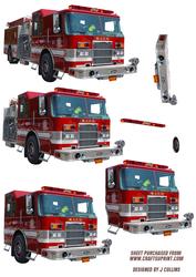 Fire Truck Decoupage