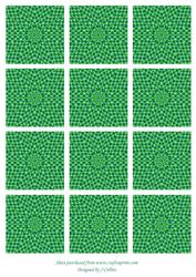 African Violets Tea Bag Tiles Green