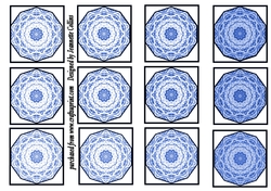 Wistaria flower tiles