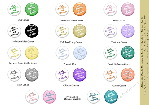 Alternate Badges for all 6inch Cancer Cards