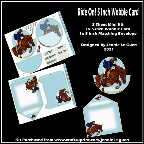 Ride On! 5inch Wobble Card and Envelope