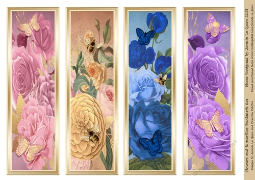 Flowers and Butterflies Bookmarks