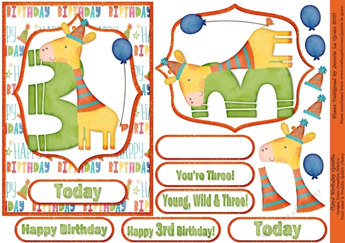 Third Birthday Giraffe