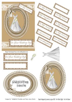 For My Female Relative on Your Weddding Day in Gold