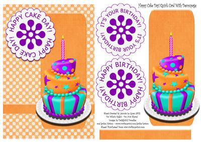 Happy Cake Day! Orange and Purple