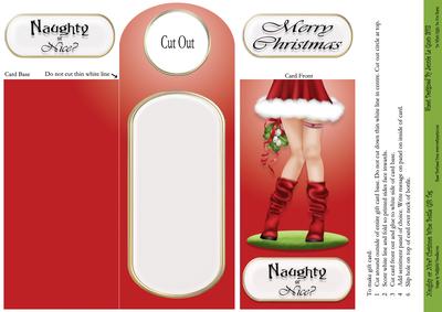 Naughty or Nice? Christmas Wine Bottle Gift Card