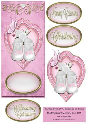 Baby Girl Naming Ceremony/ Christening Dl Topper