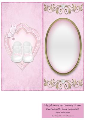 Baby Girl Naming Ceremony/ Christening Dl Insert