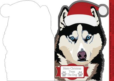 Merry Christmas from the Husky Cut'n'fold Card