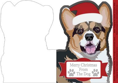Merry Christmas from the Corgi Cut'n'fold Card