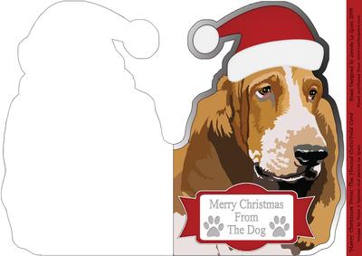 Merry Christmas from the Hound Cut'n'fold Card