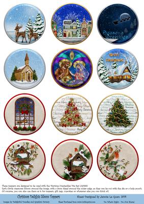 Christmas Delights 55mm Toppers or Tags
