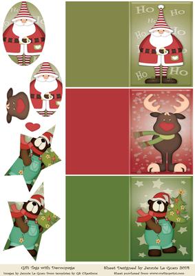Gift Tags with Decoupage Bits