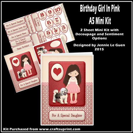 Birthday Girl in Pink A5 Mini Kit