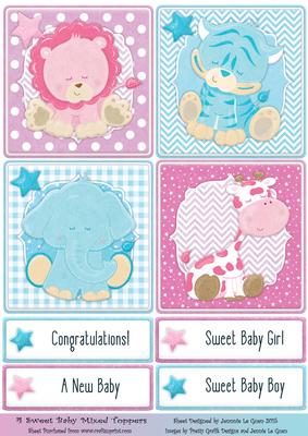 4 Sweet Baby Mixed Toppers