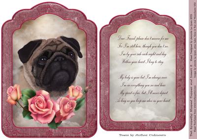 Pet Sympathy A5 Topper and Insert with Verse 2