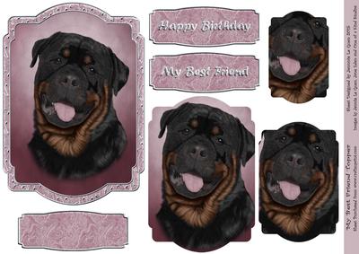 My Best Friend (pink) Topper