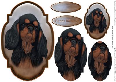 King Charles Spaniel Topper and Tag