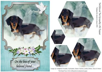 Dachshund Pet Sympathy A5 Topper