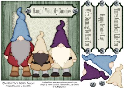 Gnomies - Humorous 7inch Square Topper