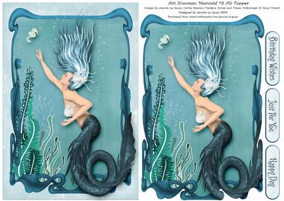 Art Nouveau Mermaid #3 A5 Topper