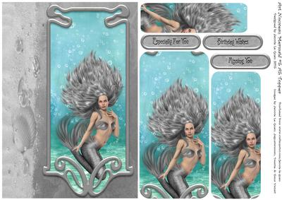 Art Nouveau Mermaid #5 A5 Topper