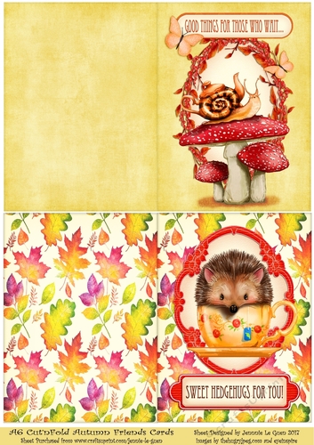 Autumn Friends A6 CutnFold Duo