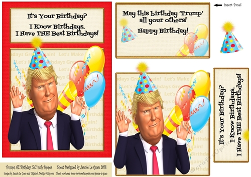 Trumps All Birthdays 5x7 Topper