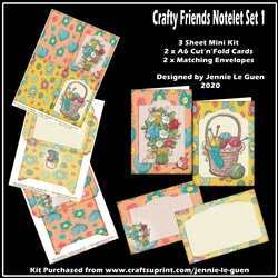 Crafty Friends Notelet Set 1