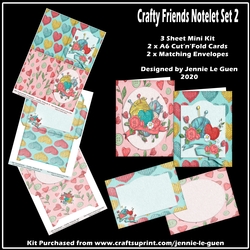 Crafty Friends Notelet Set 2